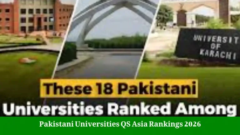 Pakistani Universities QS Asia Rankings 2026