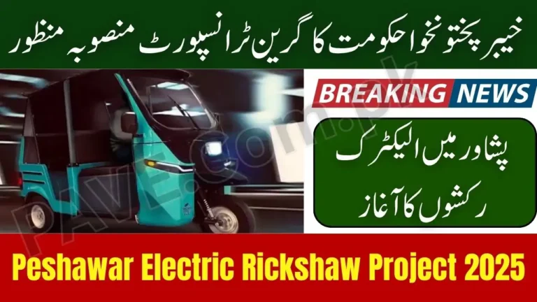Breaking News: Peshawar to Launch Electric Rickshaw Project 2025 – KP Government Approves Green Transport Plan 2 Peshawar to Launch Electric Rickshaw Project 2025