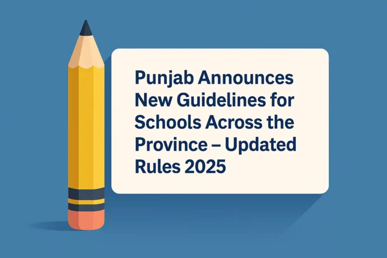 Punjab Announces New Guidelines for Schools Across the Province