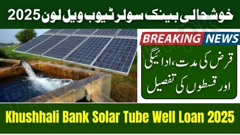 Solar Tube Well Loan 2025