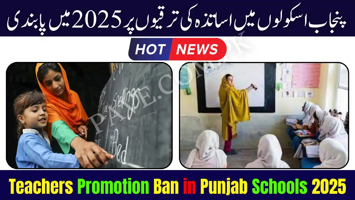 Teachers Promotion Ban in Punjab Schools 2025