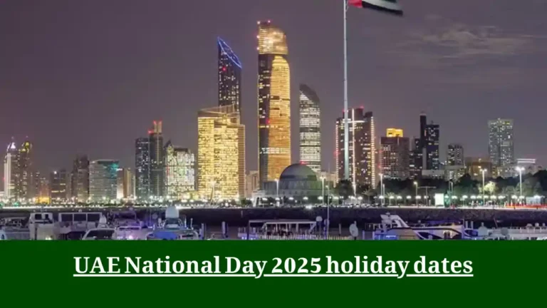UAE National Day 2025 holiday dates