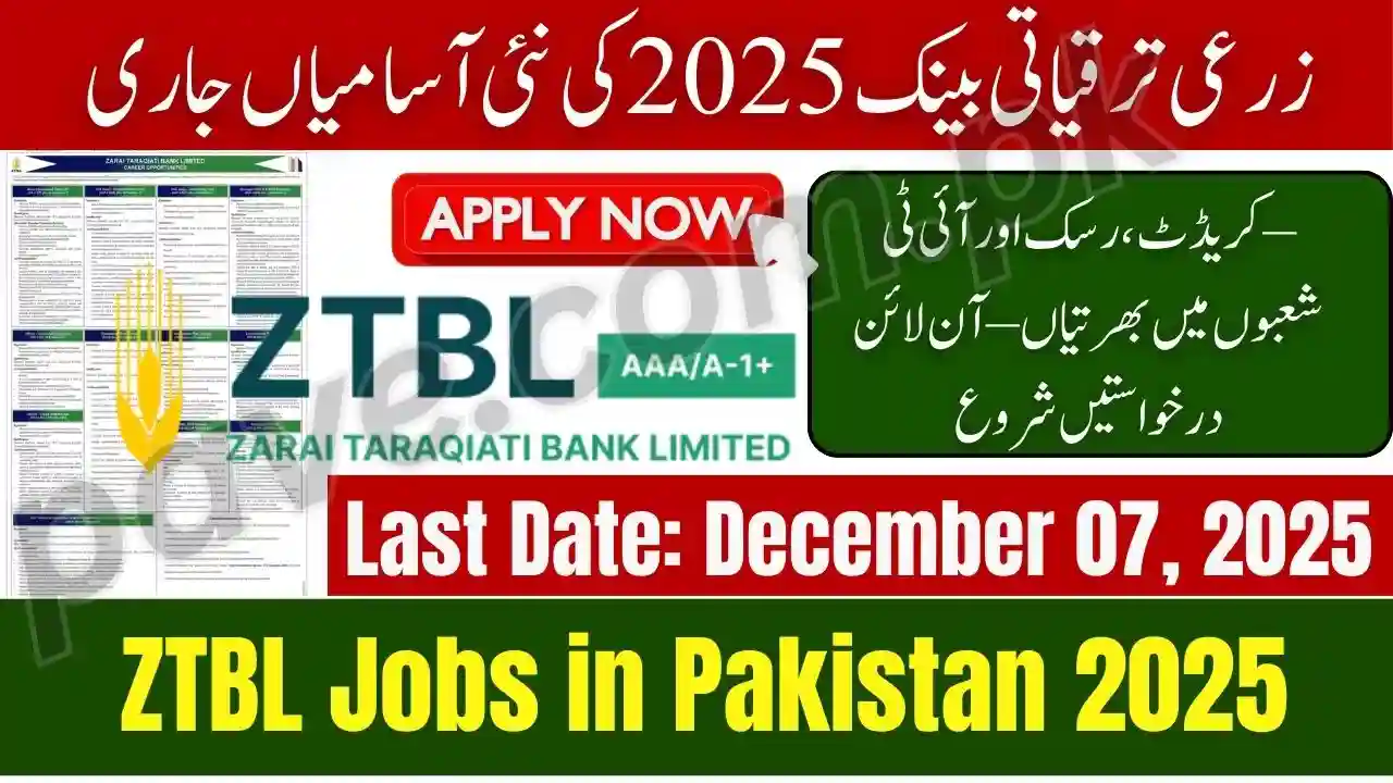 Zarai Taraqiati Bank Limited Announces ZTBL Jobs 2025 – Multiple Officer & AVP Posts Advertised Nationwide 1 ZTBL Jobs 2025