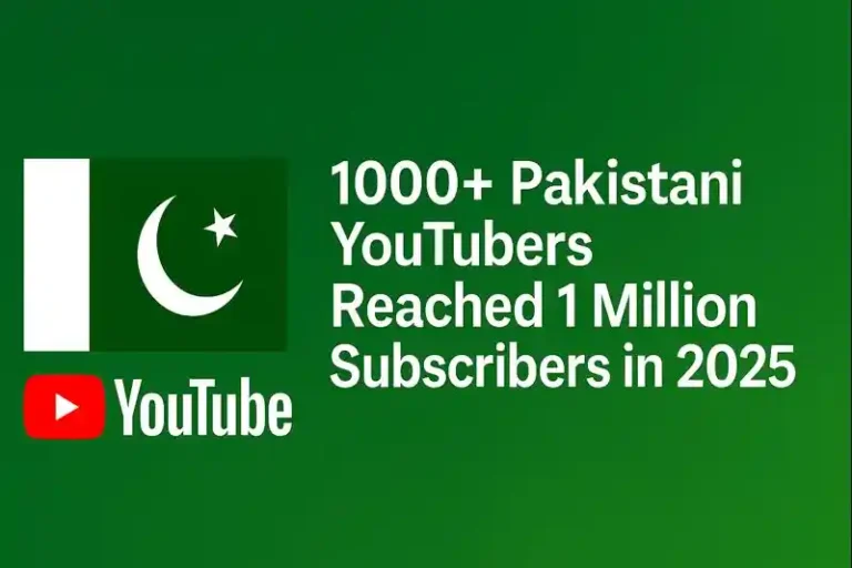 1000+ Pakistani YouTubers Reached 1 Million Subscribers in 2025 | Big Milestone 6 1000+ Pakistani YouTubers Reached 1 Million Subscribers in 2025