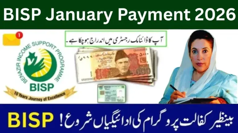 BISP January 2026 New Payment Update – Check Benazir Kafaalat Amount & Eligibility