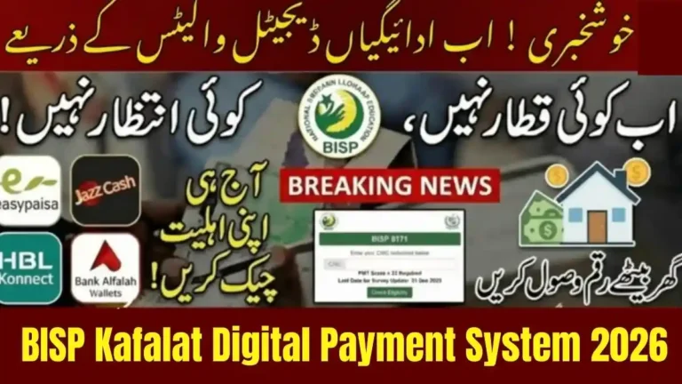 BISP Kafalat Digital Payment System 2026