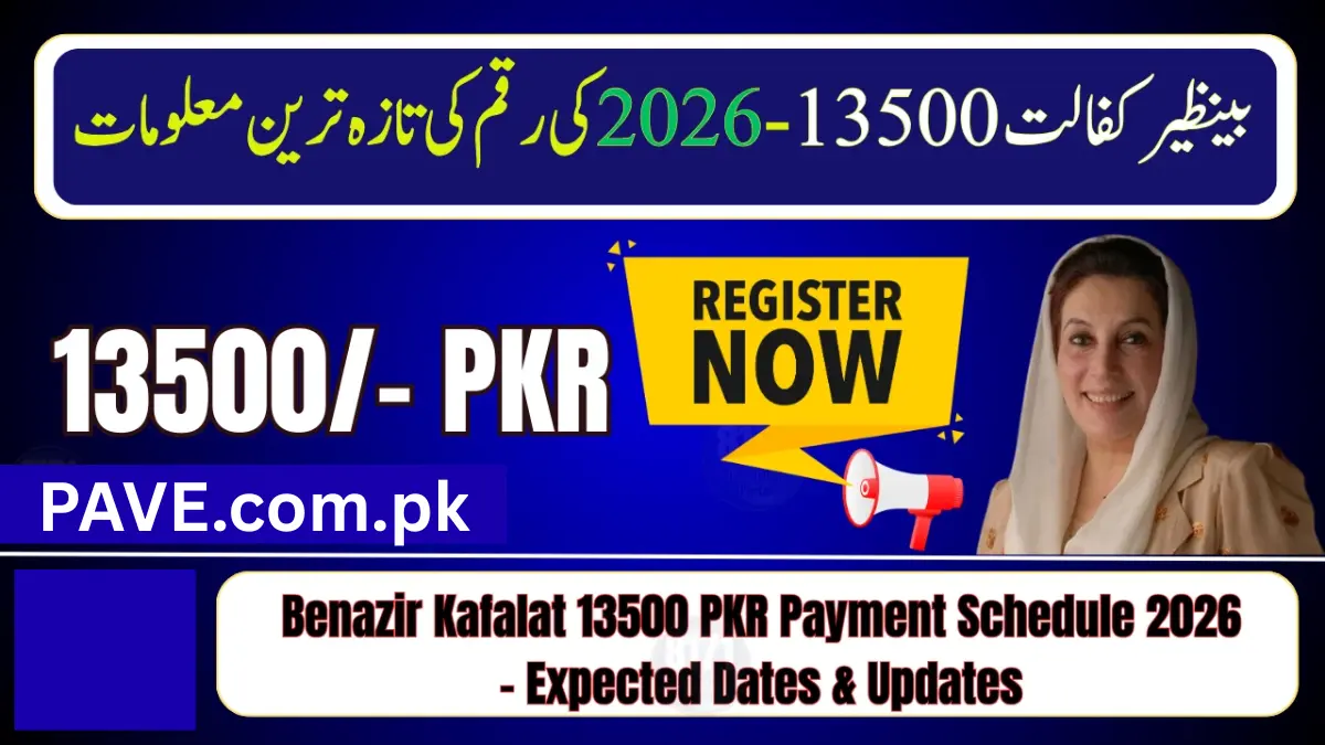Benazir Kafalat 13500 PKR Payment Schedule 2026