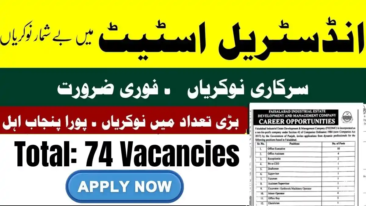 FIEDMC Jobs 2026 in Faisalabad