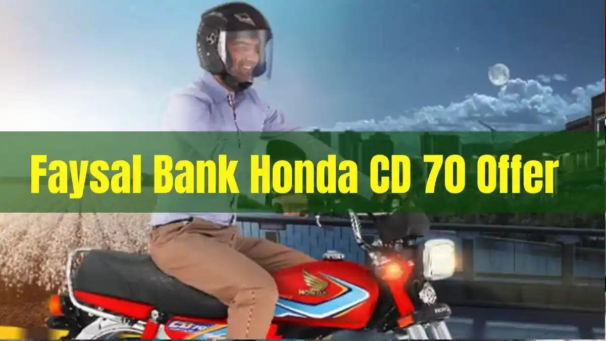 Faysal Bank Announces Special Honda CD 70 Offer: Free Helmet + Interest-Free Installments 1 Faysal Bank Honda CD 70 Offer Free Helmet Interest-Free Installments