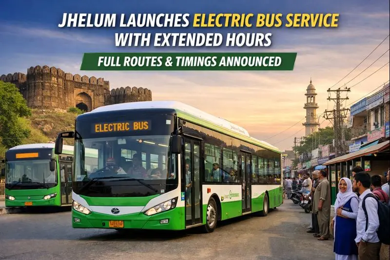 Jhelum Launches Electric Bus Service with Extended Hours — Full Routes and Timings Announced 1 Jhelum Launches Electric Bus Service with Extended Hours