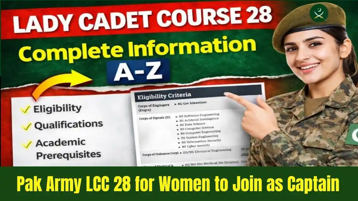Pakistan Army Announces Lady Cadet Course 28 for Women to Join as Captain