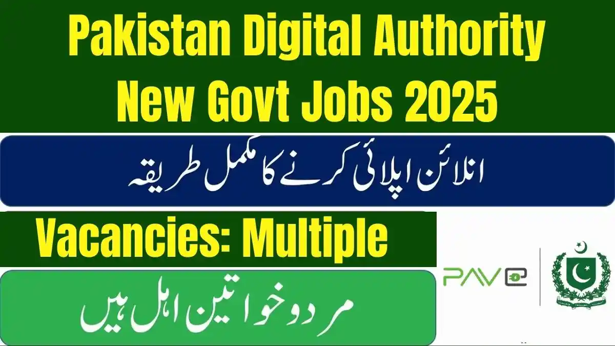 Pakistan Digital Authority New Govt Jobs 2025