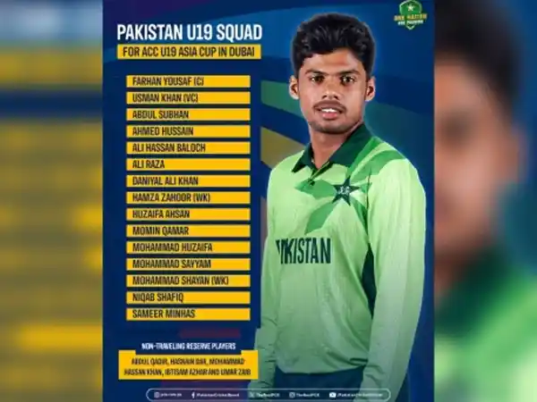 Pakistan U19 Squad 2025