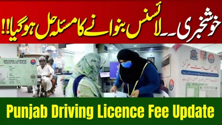 Punjab Driving Licence Fee Update for December 2025
