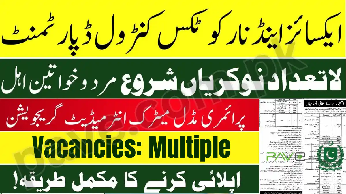 Punjab Excise Department Announces Multiple Posts Across Punjab