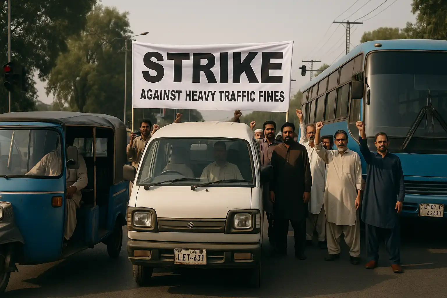 Punjab Transporters December 8 Strike Heavy Traffic Fines