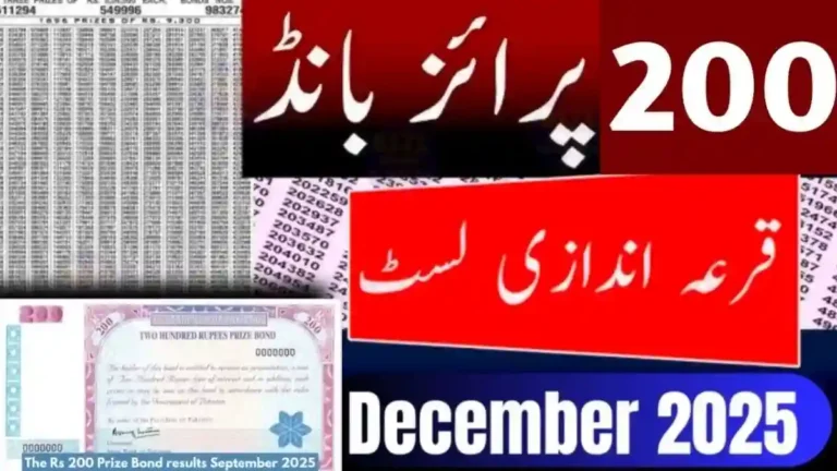 Rs 200 Prize Bond Result – Latest Update for December 2025