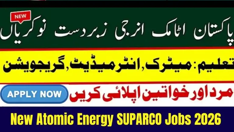 SUPARCO Atomic Energy Jobs 2026