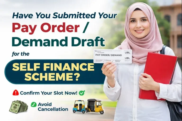 Self Finance Scheme Pay Order / Demand Draft Pakisatn