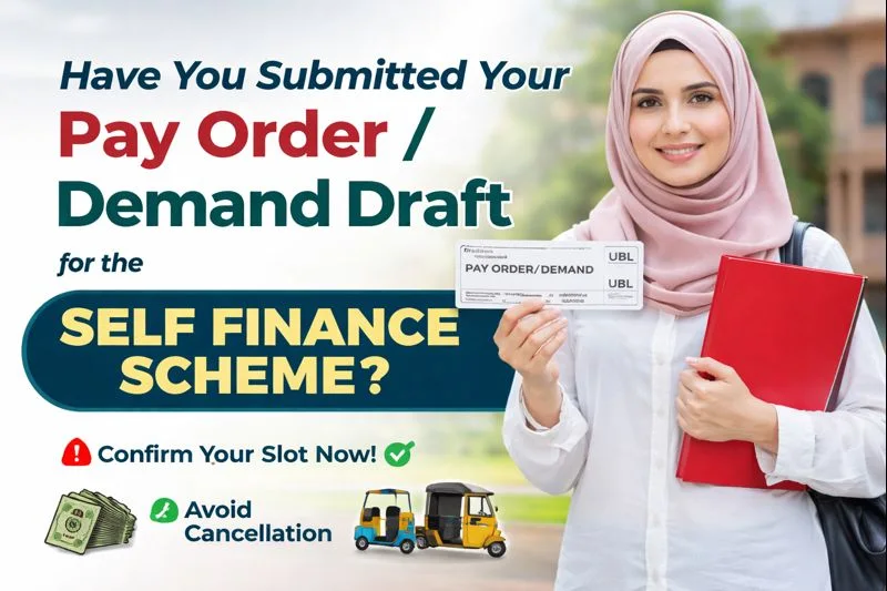 Self Finance Scheme Pay Order / Demand Draft Pakisatn