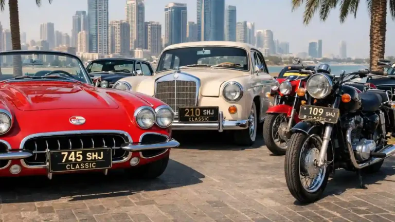Sharjah Launches Special License Plates for Classic Cars and Motorcycles