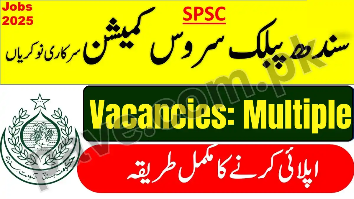 Sindh Govt SPSC Jobs 2025 Apply Online