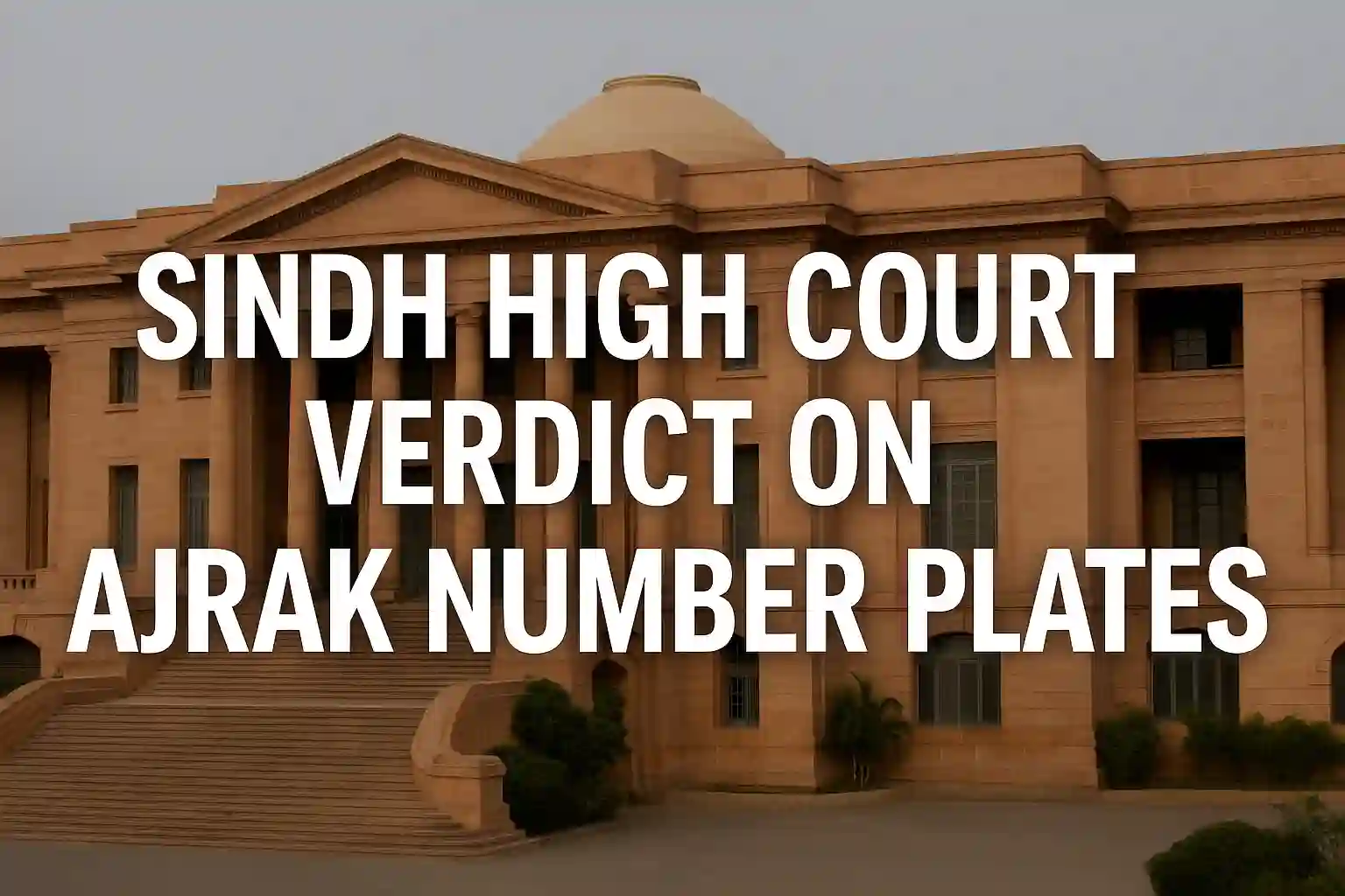 Sindh High Court Verdict on Ajrak Number Plates
