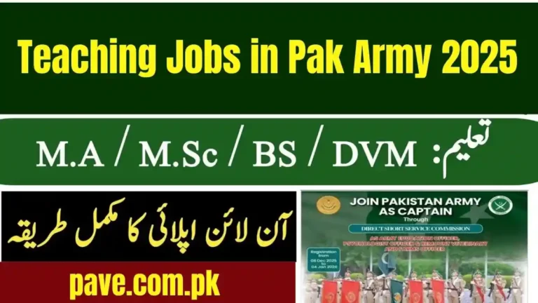 Teaching Jobs in Pak Army Join as Captain Through DSSC