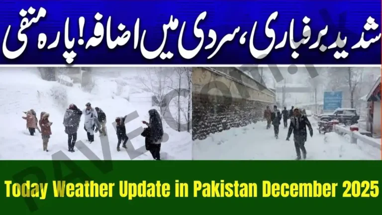 Today Weather Update in Pakistan December 2025