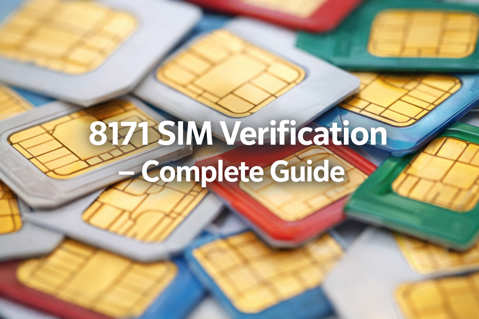 8171 SIM Verification – Complete Guide