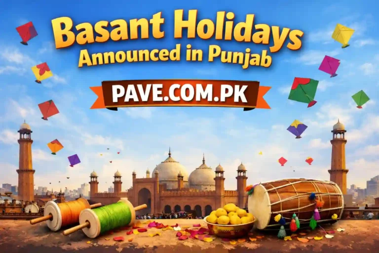 Basant Holidays Announced in Punjab