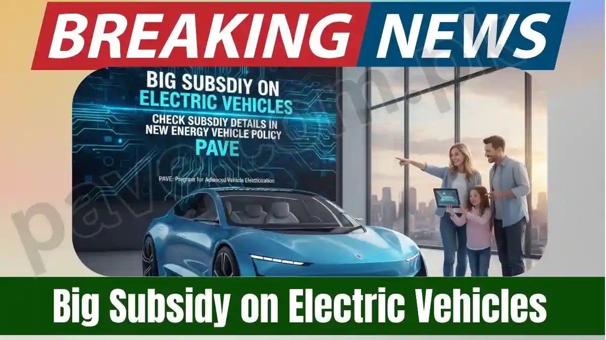 Big Subsidy on Electric Vehicles – Check Subsidy Details in New Energy Vehicle Policy PAVE 1 Big Subsidy on Electric Vehicles