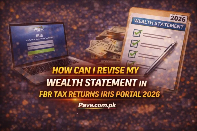 How Can I revise my Wealth Statement in FBR Tax Returns IRIS Portal 2026