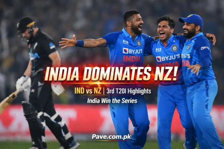 The India National Cricket Team delivered a statement performance in the 3rd T20I against the New Zealand National Cricket Team, clinching the five match series with a dominant win at the Barsapara Stadium, Guwahati. With this victory, India took an unassailable 3–0 lead, underlining their depth, firepower, and clarity in the shortest format. This was not just another win. It was a showcase of India’s new age T20 approach. Fearless batting, disciplined bowling, and sharp fielding combined to overwhelm New Zealand from start to finish. Match Overview: Guwahati Turns Blue After winning the toss, India opted to bowl first and immediately seized control. The pitch offered good pace and carry, but India’s bowlers exploited conditions far better than the visitors. New Zealand struggled to build momentum as regular wickets stalled their innings. Despite a late push, the Black Caps could only manage 153 for 9, a total that always looked below par given India’s batting depth. India’s response was ruthless. The chase was wrapped up with ease, losing just two wickets and finishing the match with plenty of balls to spare. Bowling Highlights: Precision and Pressure India’s bowling unit set the tone early, mixing pace, swing, and spin with impressive control. Jasprit Bumrah was outstanding, finishing with figures of 3 for 17 in 4 overs. His hard lengths and late movement made scoring nearly impossible in the powerplay. Ravi Bishnoi controlled the middle overs beautifully, conceding just 18 runs and taking 2 crucial wickets, ensuring New Zealand never recovered. Support from the rest of the attack kept the pressure constant, forcing mistimed shots and risky singles. New Zealand Batting Effort Glenn Phillips stood tall amid the collapse, scoring a gritty 48 off 34 balls. He showed intent and composure, but lacked support at the other end. Batting Highlights: An Explosive Chase If the bowling was clinical, the batting was brutal. India chased the target with a fearless intent that left New Zealand searching for answers. Abhishek Sharma played one of the most explosive T20 innings of the series. His unbeaten 68 off just 20 balls included towering sixes and clean strokes all around the park. It was a modern T20 innings in every sense. Suryakumar Yadav, leading the side, was the perfect partner. Calm, inventive, and relentless, he finished unbeaten on 57 off 26 balls, sealing the match with his trademark scoop shot. India reached the target comfortably, making the contest completely one sided by the halfway mark of the chase. Series Status After 3rd T20I Series Score: India lead 3–0 Result: India won by 8 wickets Venue: Barsapara Stadium, Guwahati With two matches still to play, the series is already decided, giving India the luxury to test their bench strength going forward. Remaining IND vs NZ T20I Schedule 4th T20I: January 28, Visakhapatnam, 7:00 PM IST 5th T20I: January 31, Thiruvananthapuram, 7:00 PM IST Fans can expect rotations, fresh faces, and continued aggressive cricket from the hosts. Where to Watch IND vs NZ Live and Highlights India JioHotstar for digital live streaming and highlights Star Sports Network for TV broadcast DD Sports on DD Free Dish for free-to-air viewing International Viewers USA: Willow TV / Sling TV UK: Sky Sports Cricket Australia: Fox Sports and Kayo Sports Highlights BCCI.tv for full match and condensed highlights Official YouTube channels of Star Sports and JioHotstar Social platforms of the Board of Control for Cricket in India (BCCI) for short clips and behind the scenes content Key Takeaway India’s dominance in the 3rd T20I was total. From Bumrah’s precision to Abhishek Sharma’s explosive batting and Suryakumar Yadav’s leadership, the Men in Blue looked a step ahead in every department. With the series already secured, all eyes are now on how India experiments in the remaining matches and how New Zealand responds to salvage pride.
