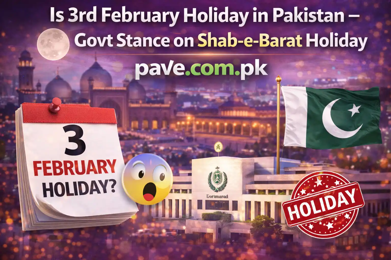 Is 3rd February Holiday in Pakistan – Govt Stance on Shab-e-Barat Holiday