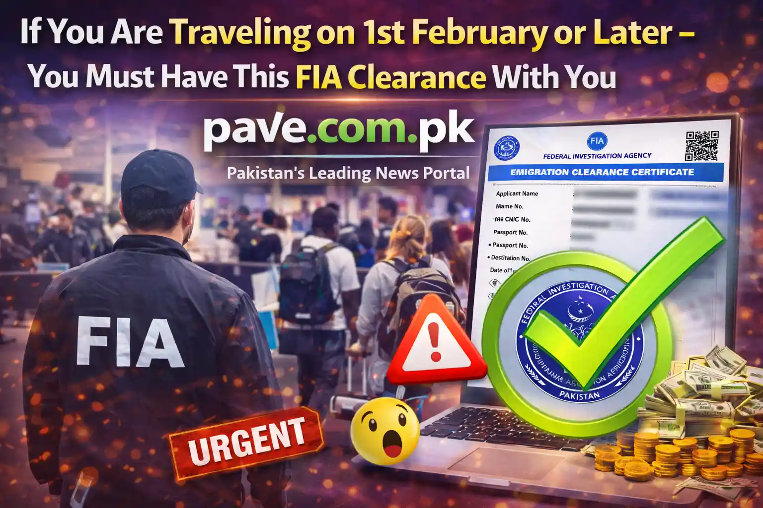 If You Are Traveling on 1st February or Later – You Must Have This FIA Clearance With You To Avoid Off-Loading
