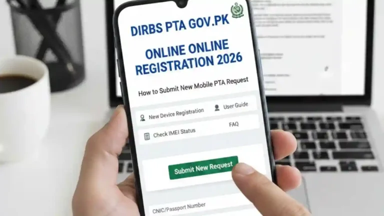 DIRBS PTA gov pk Online Registration 2026 – How to Submit New Mobile PTA Request