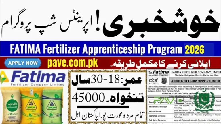 Matric & DAE Apprenticeship Jobs 2026 in Fatima Fertilizer