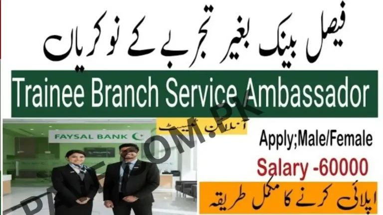 Faysal Bank Trainee Branch Services Ambassador Jobs 2026