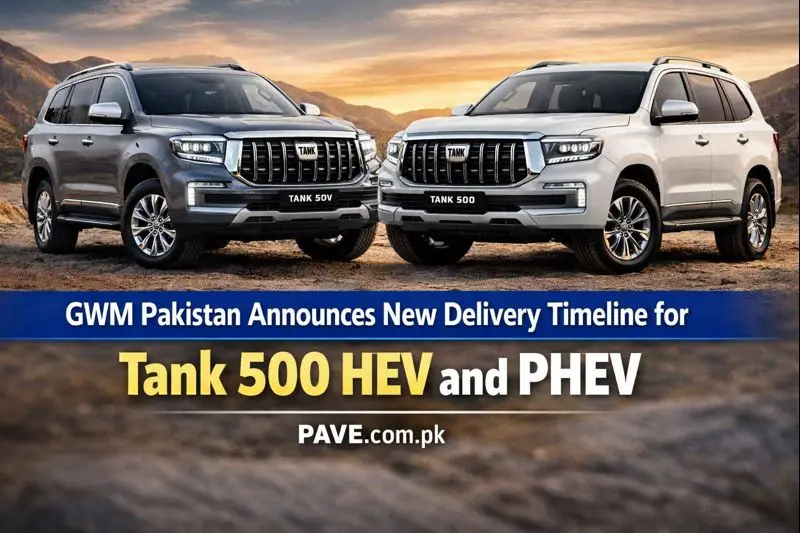 GWM Pakistan Announces New Delivery Timeline for Tank 500 HEV and PHEV
