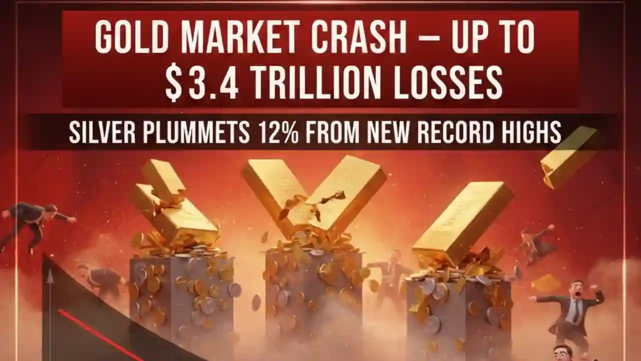 Gold Market Crash Up to $3.4 Trillion – Silver Drops to 12% from New Record Highs