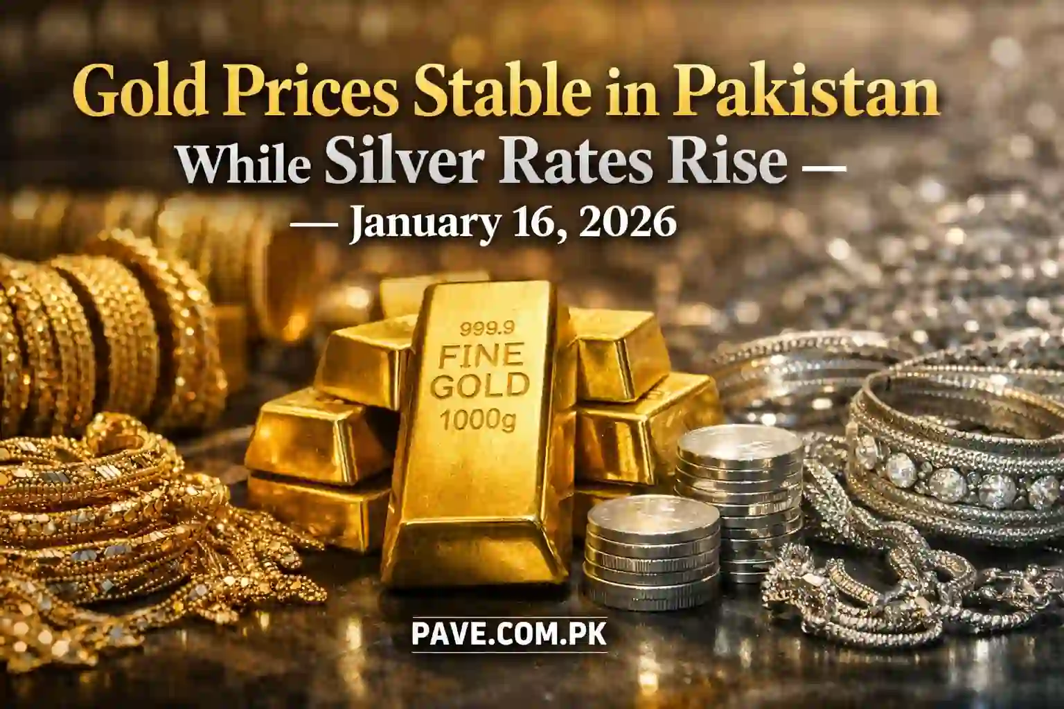 Gold Prices Stable in Pakistan While Silver Rates Rise January 16, 2026