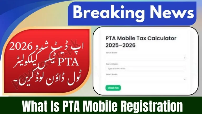 PTA Tax Calculator Download Latest Update