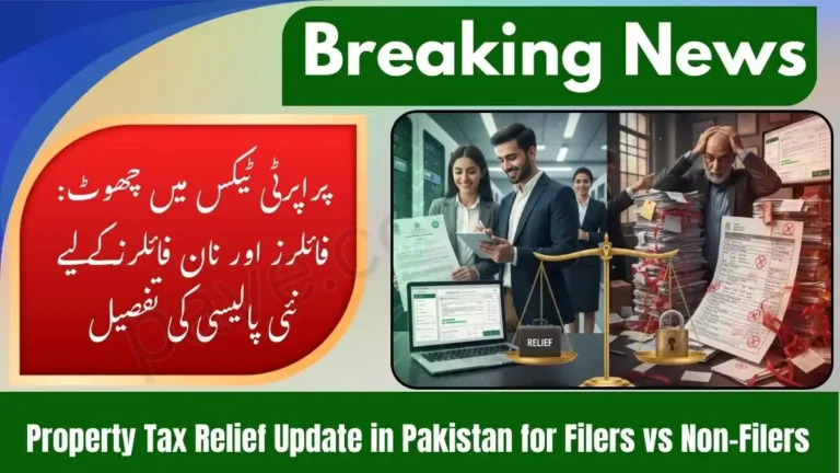 Property Tax Relief Policy Latest in Pakistan for Filer & Non-Filers