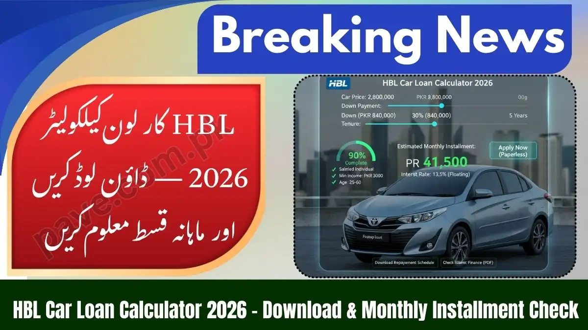 HBL Car Loan Calculator 2026 Download