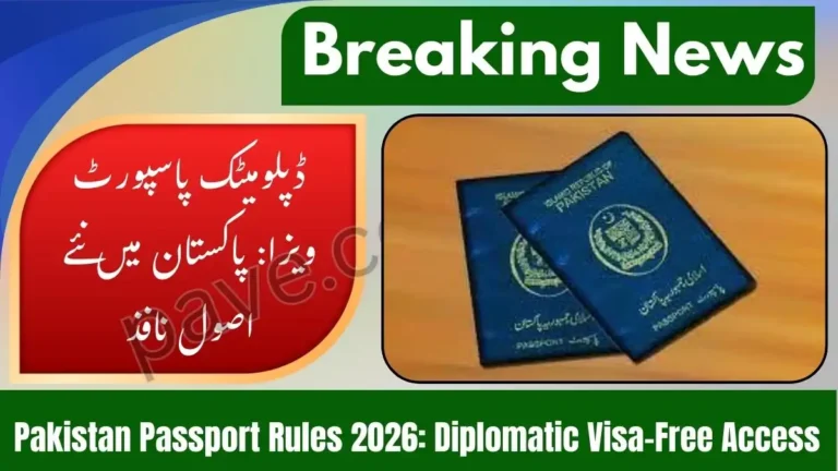 Pakistan Diplomatic Passport Visa Rule Changed