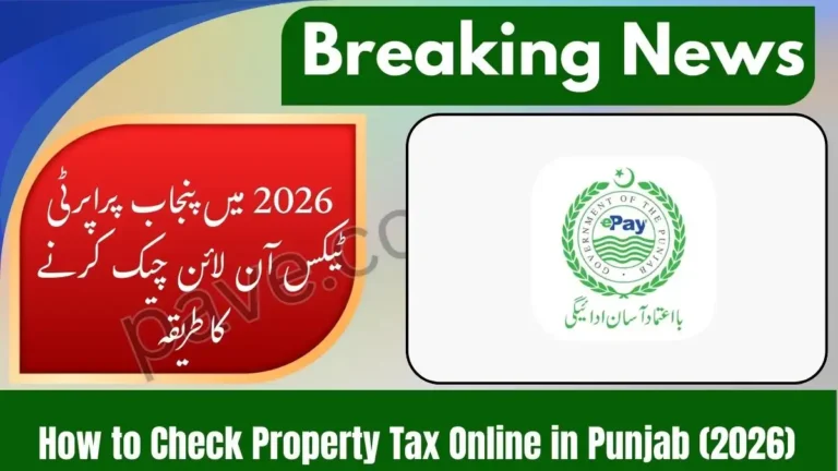 Property Tax Online Check Punjab by CNIC
