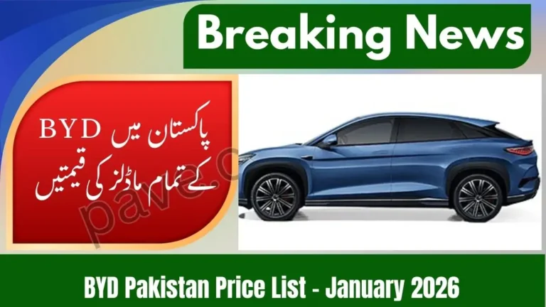 BYD Price in Pakistan for all BYD Models Vehicles