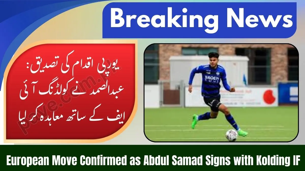 Pakistani Footballer Abdul Samad Signs for Kolding IF