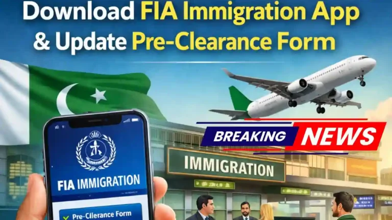How to Download FIA Immigration Application and Update FIA Pre-Clearance Application Form